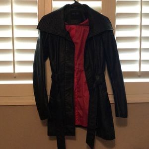Faux Leather Coat